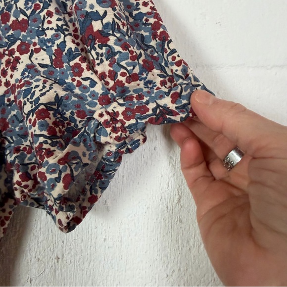 Nation Ltd Martine Midi Dress Floral Tiered Smocked Pima Cotton Dainty Cottage M - Picture 6 of 16